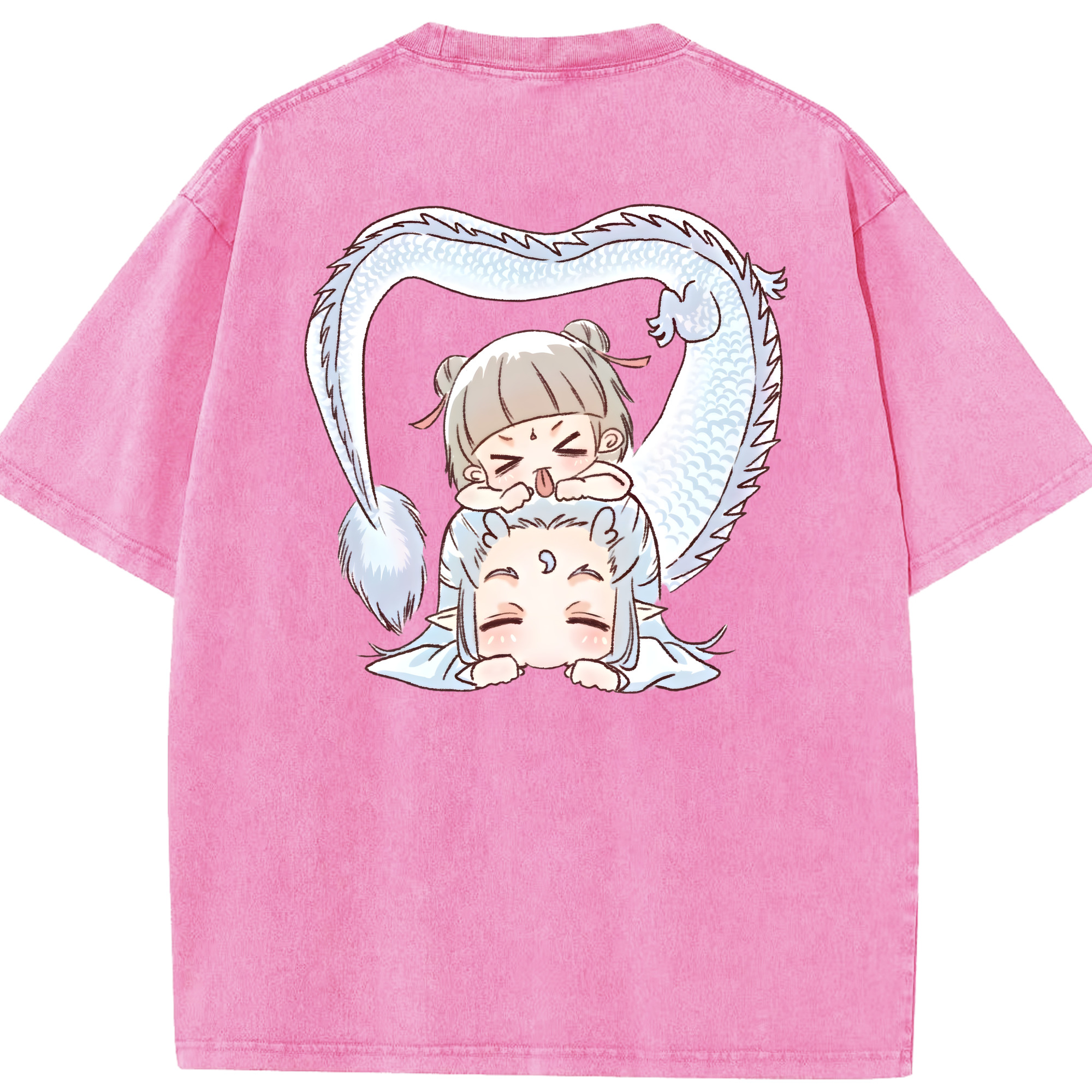（画像用） Ne Zha 2 ナタ 魔童の大暴れ 綿100% ヴィンテージ風 半袖Tシャツ（背面プリント）